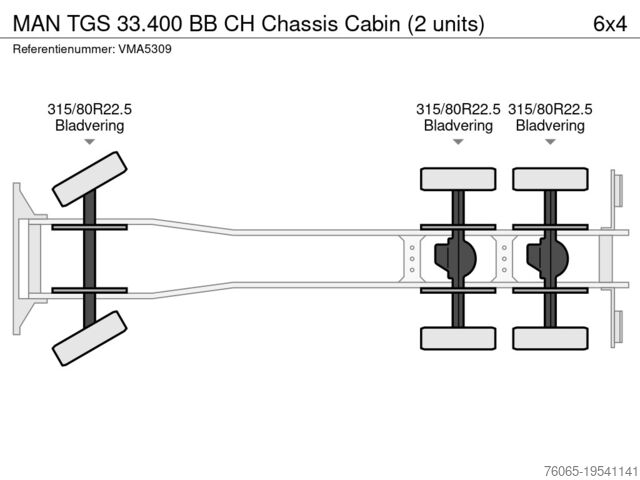 Chasis con cabina MAN TGS 33.400 BB CH Chassis Cabin (2 units)