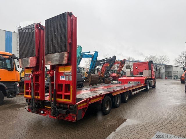 Standard SZM MERCEDES-BENZ 1845 Actros mit Goldhofer STN L3 Tieflader Rampe