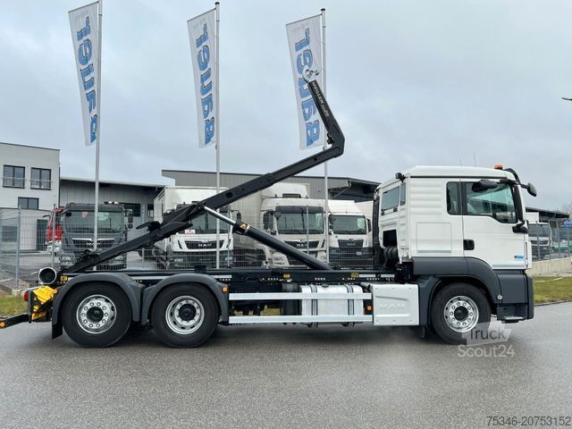 Abrollkipper MAN 26.470 Abroller 6x2-4/Meiller RS 21.65/Lenkachse
