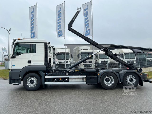 Abrollkipper MAN 26.470 Abroller 6x2-4/Meiller RS 21.65/Lenkachse