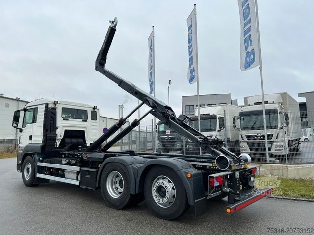 Abrollkipper MAN 26.470 Abroller 6x2-4/Meiller RS 21.65/Lenkachse