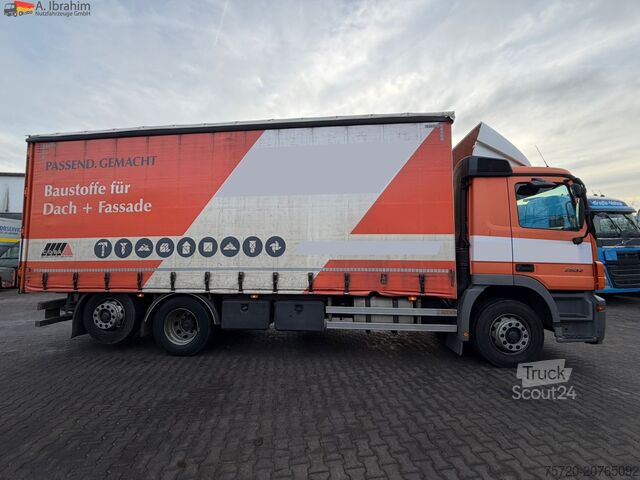 Autocarro con pianale e telone Mercedes-Benz Actros 2532L 6x2 | Lift-Lenkachse | 3 Pedals
