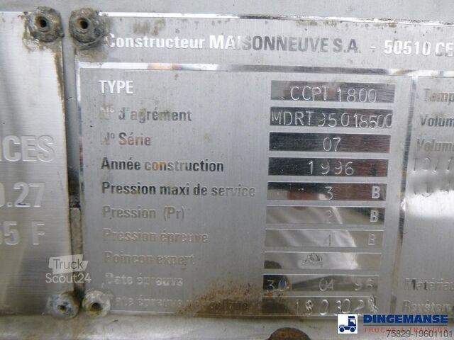 Tank MAISONNEUVE CITERNE citerne inox 22.4m3 / 1 comp