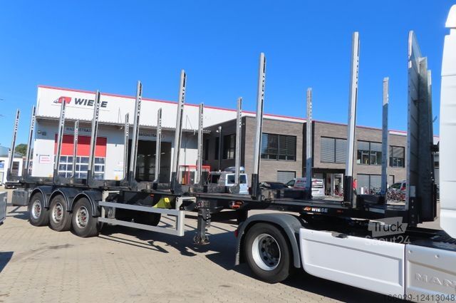 Remorque forestière à grumes PAVIC Holzauflieger mit Schemel und Rungen