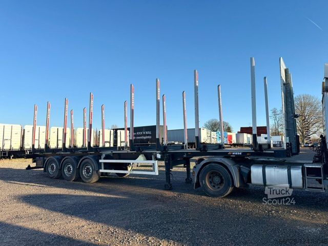 Remorque forestière à grumes PAVIC Holzauflieger mit Schemel und Rungen