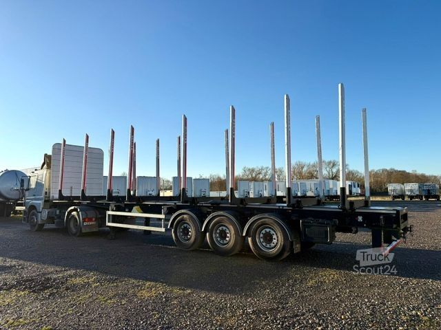 Remorque forestière à grumes PAVIC Holzauflieger mit Schemel und Rungen