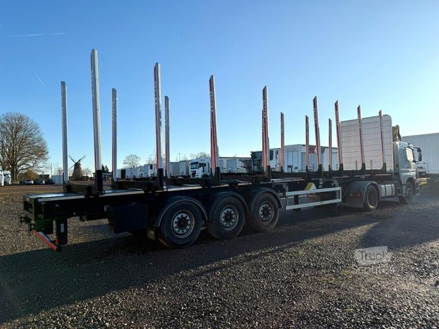 Remorque forestière à grumes PAVIC Holzauflieger mit Schemel und Rungen