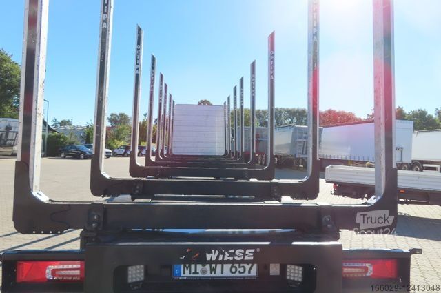 Remorque forestière à grumes PAVIC Holzauflieger mit Schemel und Rungen