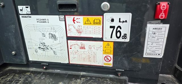 Miniexcavadora KOMATSU PC 24 MR-5 / 20 Stunden Neuwertig