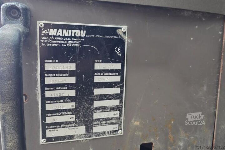 Teleskopik yükleyici Manitou MRT2150 As-Is, Diesel, 4x4x4, 21m Lifitng Height,