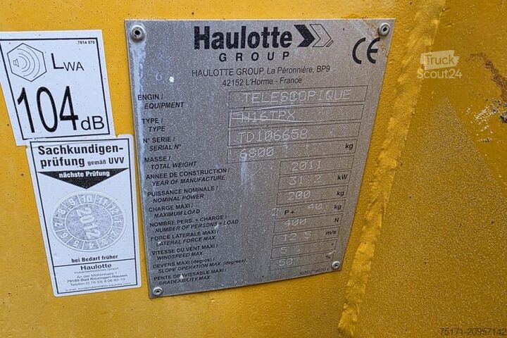 Plate-forme télescopique Haulotte H16TPX As-Is, Diesel, 4x4 Drive, 16m Working Heigh