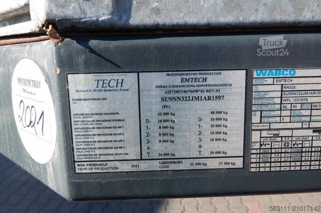 Низкорамный полуприцеп EMTECH NACZEPA LAWETA / NISKOPODWOZIE / ROZCI?GANA / D?