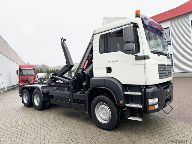 Camion benne à bras amovible MAN TGA 33.350 6X4 BB TGA 33.350 6X4 BB mit Kran Hiab 166 E-3 HiDuo, Funk