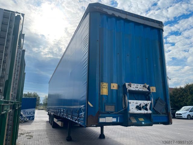 Ανοιχτό ημιρυμουλκούμενο με μουσαμά KRONE SD Plane Mega Edscha Hubdach Huckepackausführung