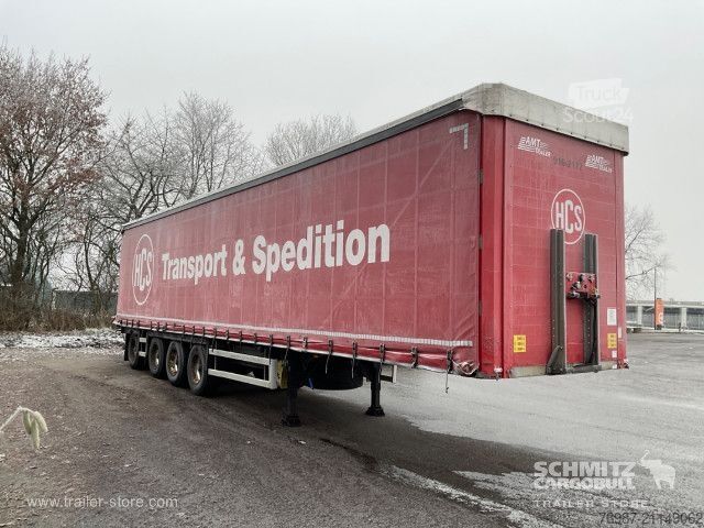 Open semitrailer with tarp  Curtainsider Standard Staplerhalterung