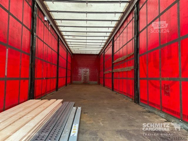 Open semitrailer with tarp  Curtainsider Standard Staplerhalterung