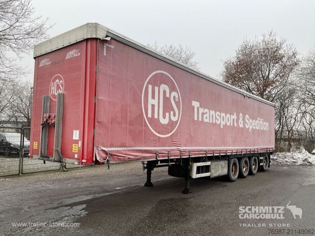 Open semitrailer with tarp  Curtainsider Standard Staplerhalterung