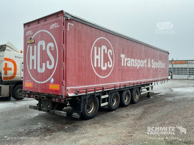 Open semitrailer with tarp  Curtainsider Standard Staplerhalterung