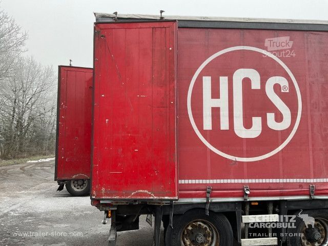 Open semitrailer with tarp  Curtainsider Standard Staplerhalterung