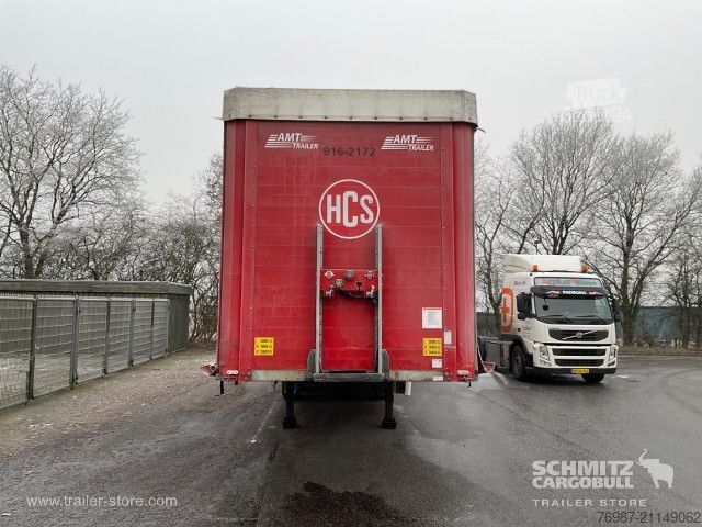 Open semitrailer with tarp  Curtainsider Standard Staplerhalterung