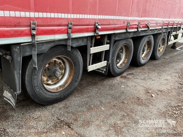 Open semitrailer with tarp  Curtainsider Standard Staplerhalterung