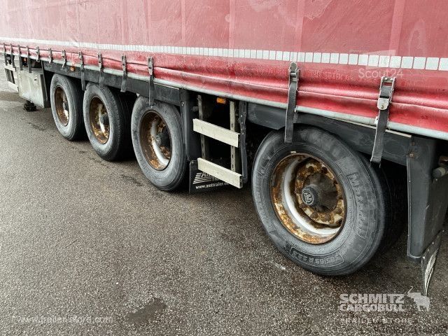Open semitrailer with tarp  Curtainsider Standard Staplerhalterung