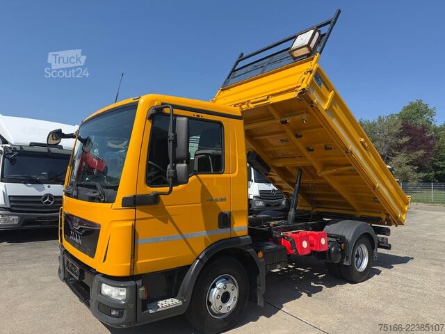 Transporter mit Kipper MAN 8.180 K Kipper MEILLER 3-Seiten 4 m*3-Sitzer*AHK