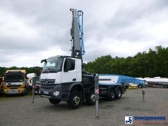 Bomba de hormigón Mercedes Arocs 8x4 Liebherr 35 XXT concrete pump 35 m