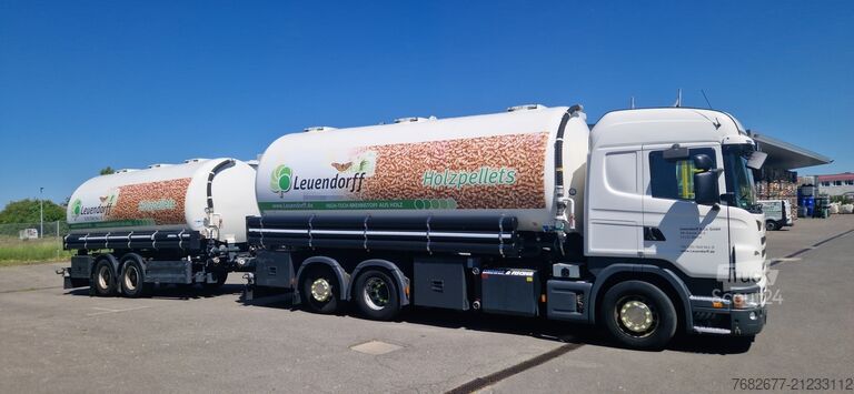 стандартный седельный тягач SCANIA SILO mit Anhänger für Holzpellets