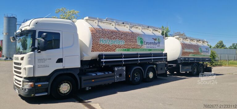 стандартный седельный тягач SCANIA SILO mit Anhänger für Holzpellets