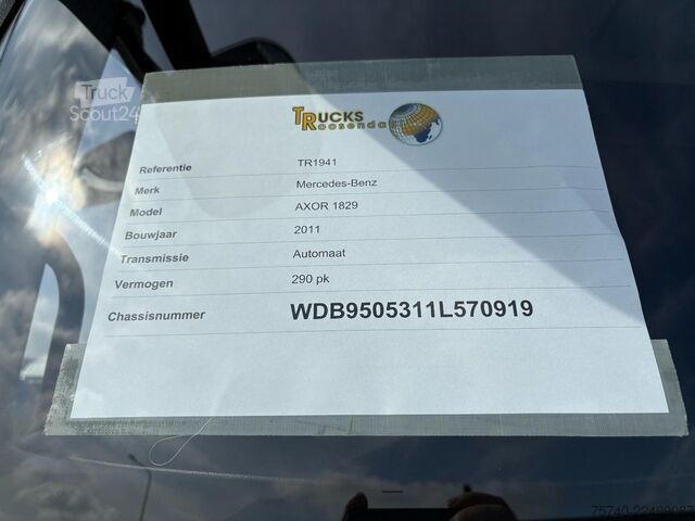 Vuilniswagen Mercedes-Benz AXOR 1829 +FAUN VUILNIS WAGEN 14,5 m3 + PERFECT...