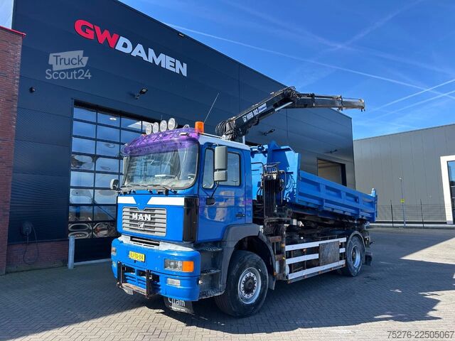 3-Seiten-Kipper MAN 19.364 F2000 4x4 Tipper/Crane