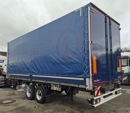 Remorcă deschisă cu prelată SPIER Tandem Anhänger Türen vorne-Durchladeverzinkt