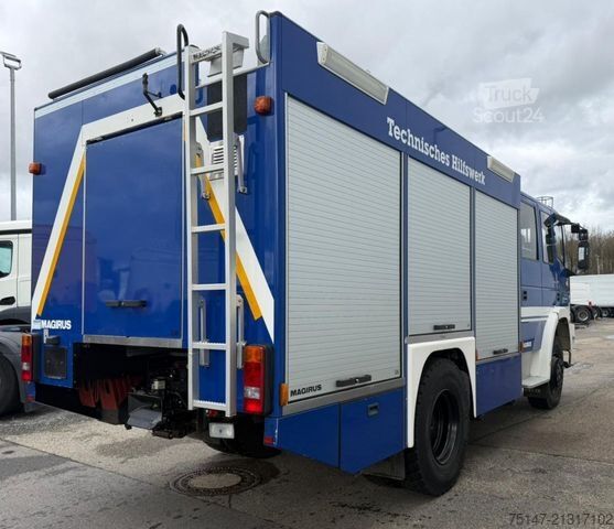 Camião de caixa fechada IVECO 135E24 4x4 Allrad Eurofire THW GKW-1 Seilwinde