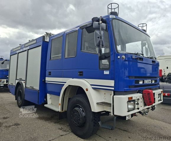 Camião de caixa fechada IVECO 135E24 4x4 Allrad Eurofire THW GKW-1 Seilwinde