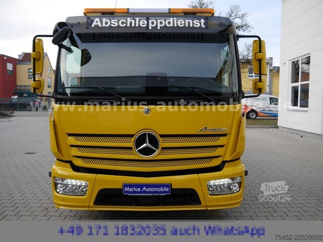 Dodávka na prepravu áut MERCEDES-BENZ Atego 818 Autotransporter/Schiebeplatea / Klima