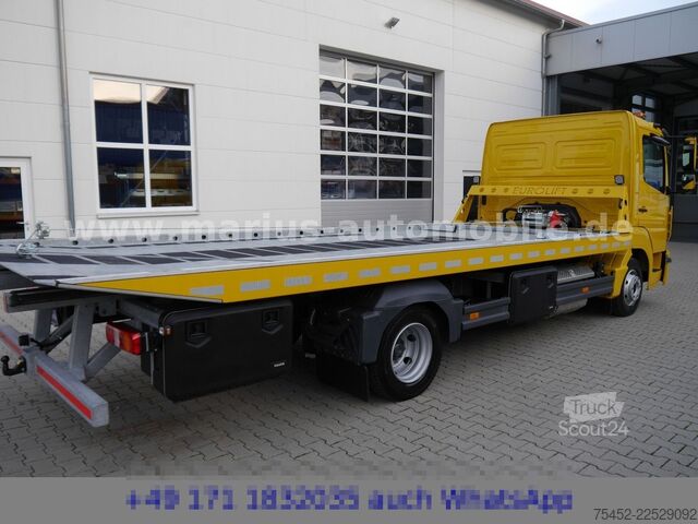 Dodávka na prepravu áut MERCEDES-BENZ Atego 818 Autotransporter/Schiebeplatea / Klima