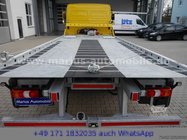 Dodávka na prepravu áut MERCEDES-BENZ Atego 818 Autotransporter/Schiebeplatea / Klima