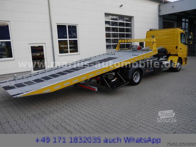 Dodávka na prepravu áut MERCEDES-BENZ Atego 818 Autotransporter/Schiebeplatea / Klima