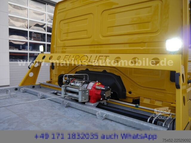 Dodávka na prepravu áut MERCEDES-BENZ Atego 818 Autotransporter/Schiebeplatea / Klima