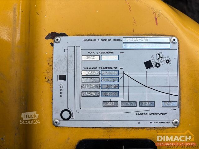 Wózek widłowy TCM FHG15T3 Duplex mast - freelift - LPG - TOP cond...