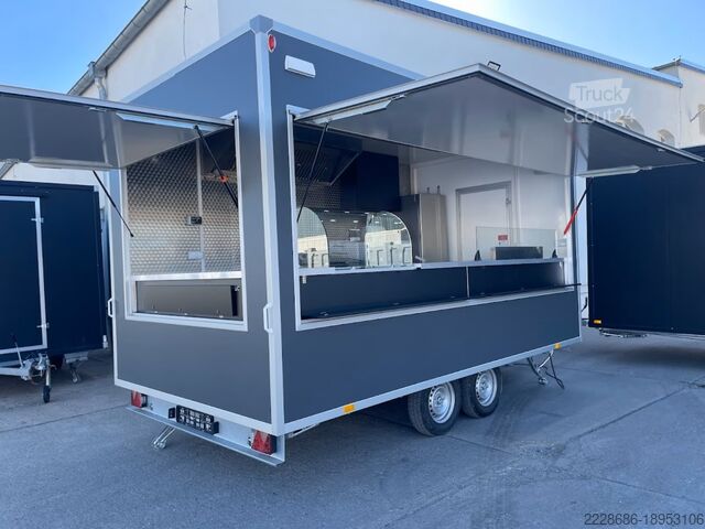 Säljtrailer, TILLGÄNGLIG OMEDELBART! Verkaufsanhänger Imbisswagen, Grillwagen,