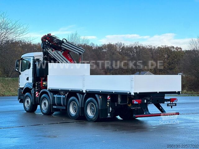 LKW mit Pritsche (offen) MAN TGS 35.470 8x4 Pritsche + FASSI F345RB Kran,JIB