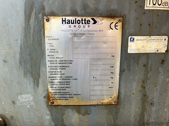 Plataforma de trabalho articulada Haulotte Ha 20 Px (21m)