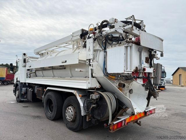Vakuuminė cisterna sunkvežimis SCANIA P380 LB 6x24 Hvidtved Larsen FlexLine 310