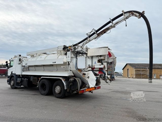 Vakuuminė cisterna sunkvežimis SCANIA P380 LB 6x24 Hvidtved Larsen FlexLine 310