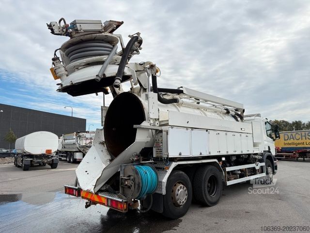 Vakuuminė cisterna sunkvežimis SCANIA P380 LB 6x24 Hvidtved Larsen FlexLine 310