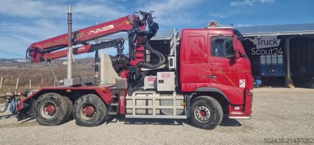 Truck-mounted work platform Volvo FH16 750 6x4 + Semi remorque forestière DIEBOLT