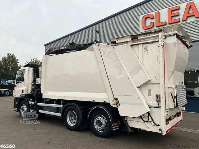 Автомобил за събиране на отпадъци DAF FAN CF 290 Euro 6 Hiab 21 Tonmeter laadkraan