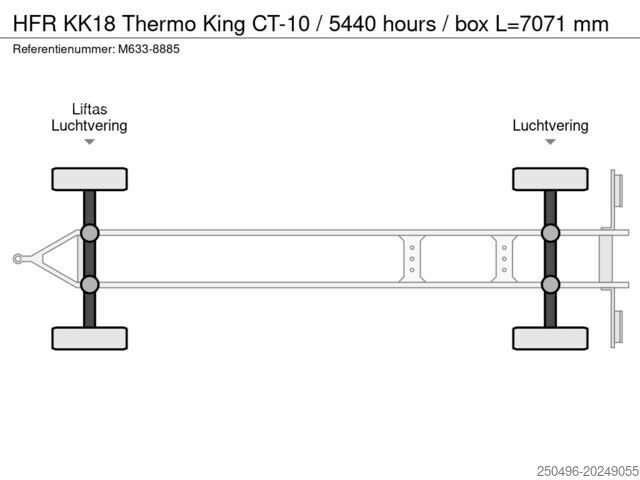 Transporte em frigorífico/congelador HFR KK18 Thermo King CT-10 / 5440 hours / box L=707...